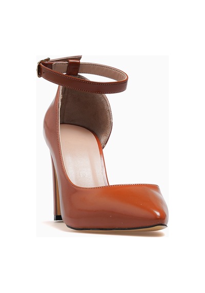 Yaşar Kaşlı Kadın Kalın Topuklu Stiletto Ayakkabı 26y Ykşk-7948 Taba