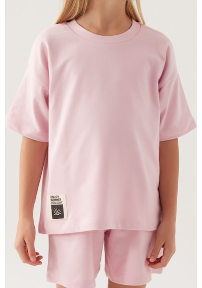 Rolypoly Holiday Toz Pembe Kız Çocuk Şort Takım 5274-42925 Pembe