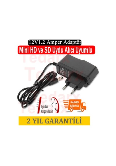 12Volt ile Çalışan Mini Hd ve Sd Uydu Alıcıları Adaptörü 12V1A