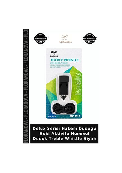 Delux Serisi Hakem Düdüğü Hobi Aktivite Hummel Düdük Treble Whistle Siyah