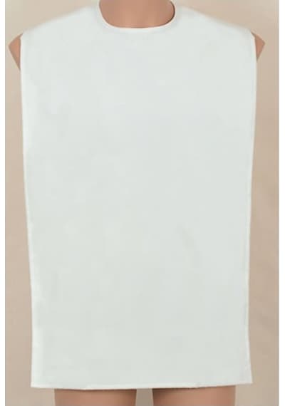 Caretex G425 Beyaz.Çıtçıtlı Yetişkin Yemek Önlüğü