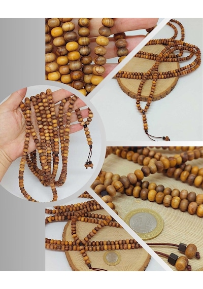 Zeytin Ağacı 500'lük Zikir Tesbihi 5 8mm 5117 Çok Renkli