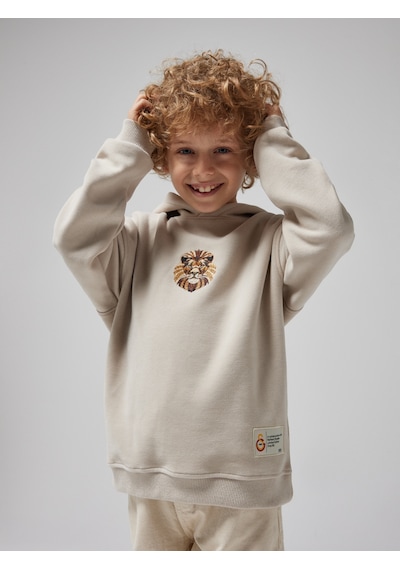 Gsstore X Reflect Studio Aslan Çocuk Hoodie C242400 Ekru