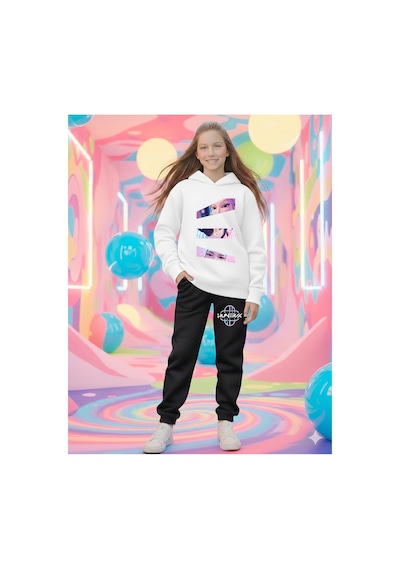 Stil-x K-pop Huntrıx Baskılı Kız Çocuk Eşofman Takımı, 3 İplik Şardonlu Kumaş Beyaz-siyah 6 Stil-x K-pop Huntrıx Baskılı Kız Çocuk Eşofman Takımı, 3 İplik Şardonlu Kumaş Beyaz-siyah 6