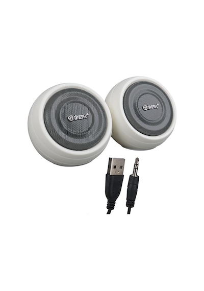Magicvoice Mv-24845 1+1 Usb Aux Oval Multımedia Ses Sistemi Speaker - Hoparlör 2x3watt