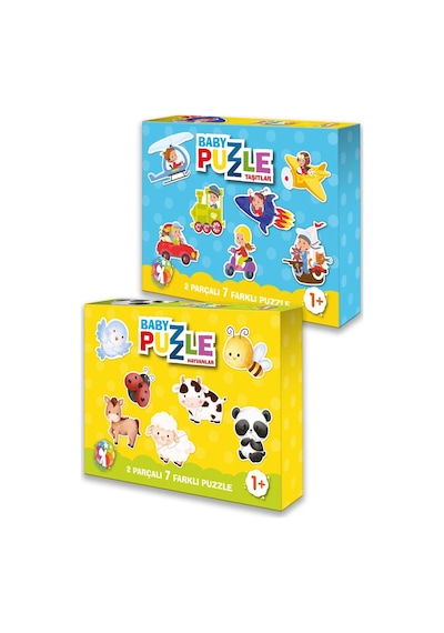 Baby Puzzle Hayvanlar- Baby Puzzle Taşıtlar 2li Set