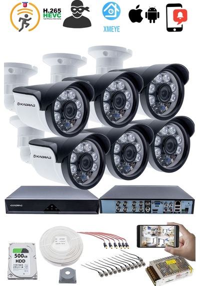 6'lı Kamera Seti 5mp Sony Seculensli 1080p, 6 Atom Kdj-6s-6al-ss