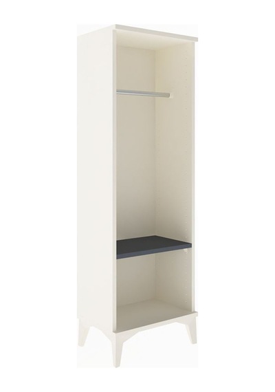 Arges Dolap Tek Raflı Tek Askılı 44x30x134 Aytaşı-antrasit Aytaşı