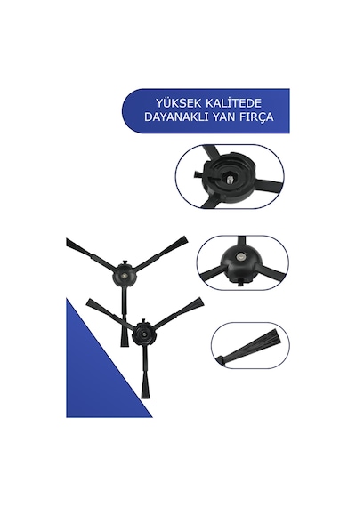 Srfn Ticaret Roborock S8 Pro Ultra S8 Sonic Uyumlu Ana Fırça Mop Toz Torbası Yan Fırça Yedek Parça