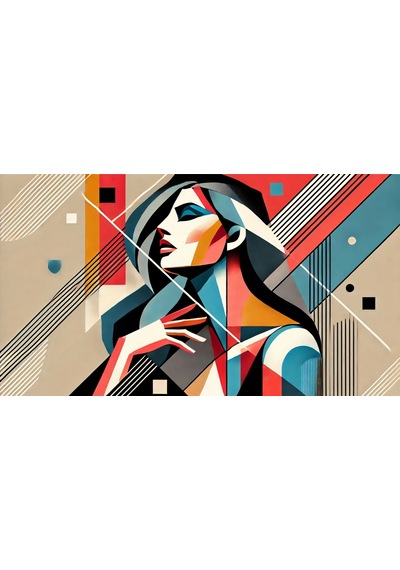 Soyut Kadın Temalı 01 Çerçevesiz 90x60cm Pvc Tablo
