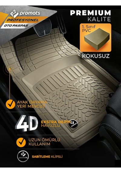 Ford Cargo Uyumlu Universal Paspas 3d Profesyonel Bej -
