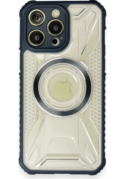 Apple iPhone Uyumlu-  12 Pro Kılıf Prag Magneticsafe Kapak - Lacivert Çok Renkli