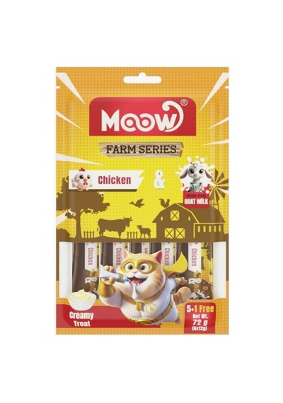 Moow En Yeni Mix Karışık Keçi Sütlü Kedi Krema Ödülü 12 Gr X 48 Adet