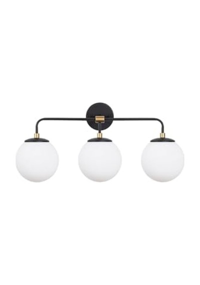 Siyah Boyalı Aplik E14 Metal Cam 22x24cm Çok Renkli