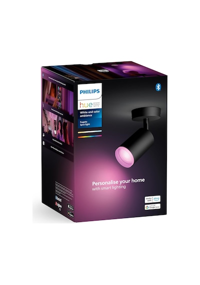 Philips Hue Fugato Akıllı Led Spot Lamba 1x4.2w Siyah V2 Rgb - Ayarlanabilir Renk Sıcaklığı Ve Parlaklık