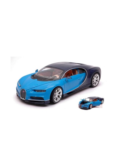 1:24 Chiron Mavi Metal Model Araba Diecast Açılabilir Kapı Çok Renkli