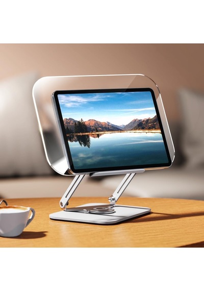 Coverzone Tablet Ve Kitap Okuma Standı 360 Döner Ayarlanabilir Katlanabilir Masaüstü Tutucu,