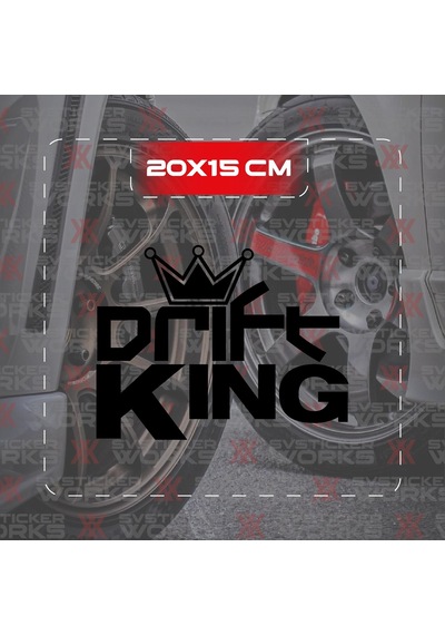 Drift King Jdm Sticker Araba Laptop Motosiklet Sticker Yapışkanlı Folyo Siyah