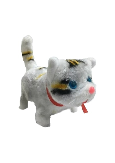 Pilli Sesli Yürüyen Oyuncak Kedi