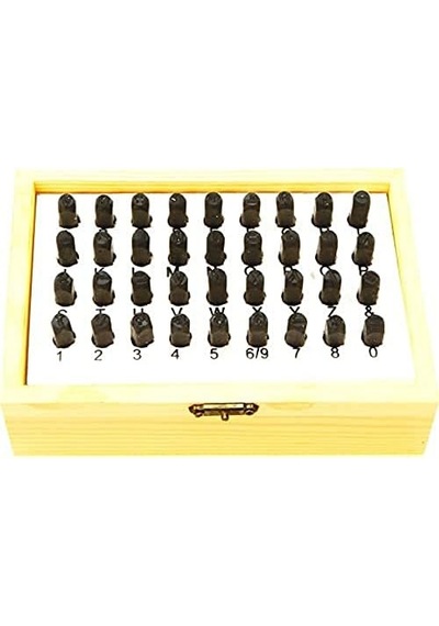 26127 36 Pc Letter And Number Punch Set 073 Scarlet