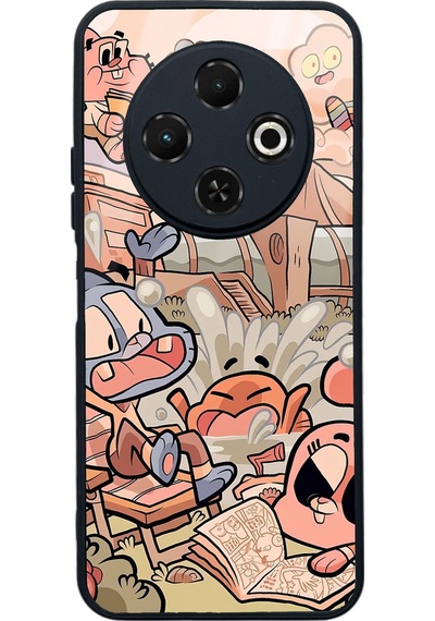 Tecno Spark 30c Gumball Tasarımlı Glossy Telefon Kılıfı Çok Renkli