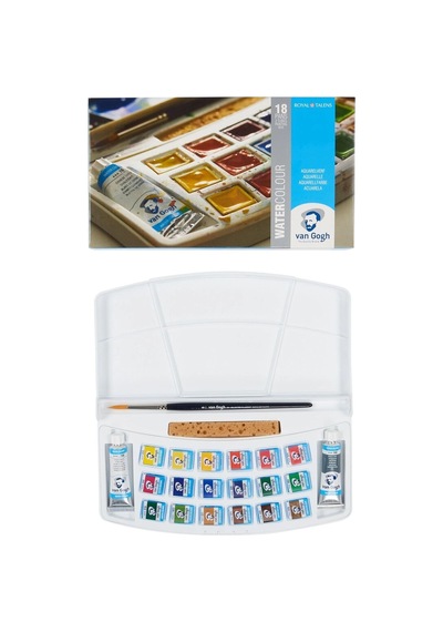 Talens Van Gogh Tablet Sulu Boya Seti 18 Renk + 2 Renk 10 Ml. Tüp Çok Renkli