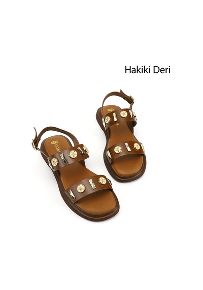 Gönderi(R) Gönderi R Kadın Taba Aksesuarlı Hakiki Deri Sandalet Dyza55945128