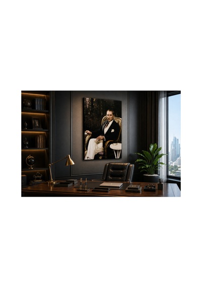 Atatürk Metal Tablo Premium Uv Baskı Dekoratif Duvar Tablosu