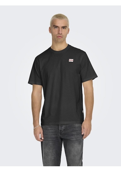Only & Sons Onsdawson Erkek Regular Fit Kısa Kollu T-shirt Günlük Kullanım Siyah