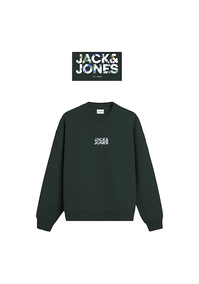 Jack & Jones Erkek Minimal Gögüs Baskili Bisiklet Yaka Sweatshirt - New Plas - 12299788 Pine Grove