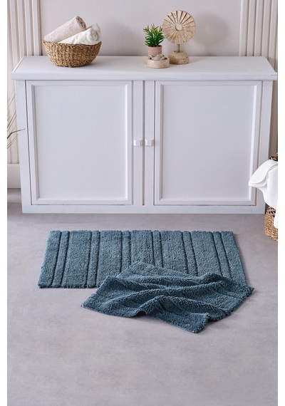 Doquhome Pera Banyo Paspası Petrol 60x100cm Petrol