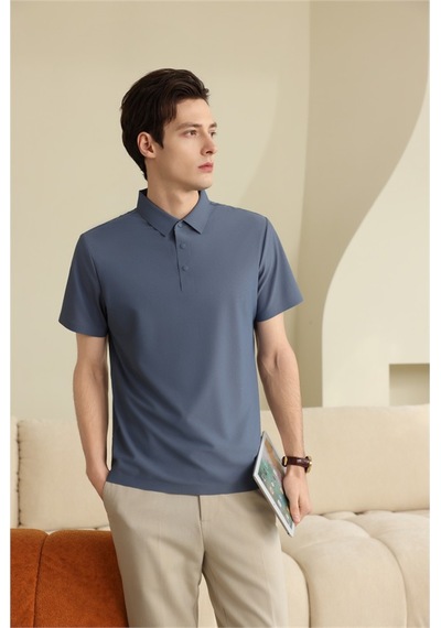 New Performance Premium Polo T-shirt 82% Nylon 18% Spandex Grimsi Mavi
