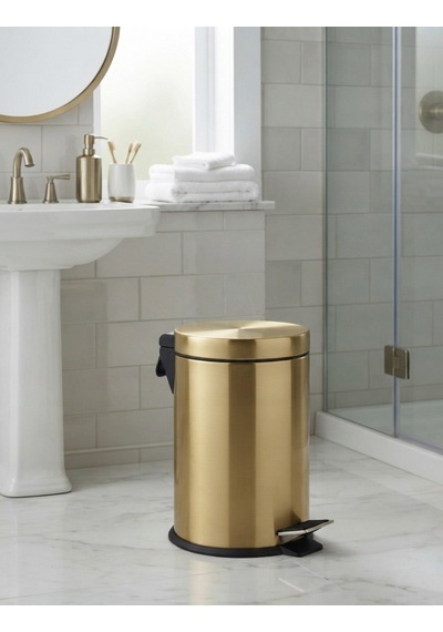Mutfak /banyo Pedallı Çöp Kovası 5 Lt Altın