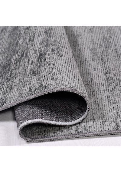 Çam Halı Crea Decolux Azade 8206 Antrasit Özel Kaymaz Tabanlı Pamuk Dokuma Kilim - 80x150