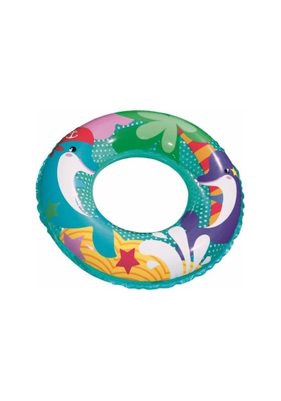 3-6 Yaş Yunus Balığı Desenli Simit 51cm bestway Çok Renkli