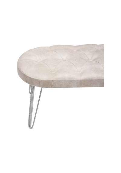 Louca Bench, Kırık Beyaz Silver Krem - Gümüş