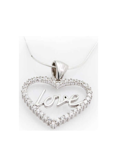 Gümüş Taşlı Love Kadın Kolye (506450199)