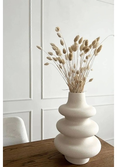 10 Cm Minimal Twist Model Vazo Beyaz