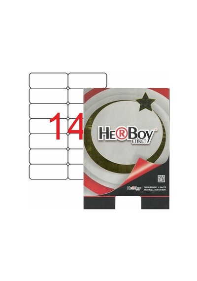 Herboy Hb-1014 99,1mmx38,1mm Beyaz Lazer Etiket 10