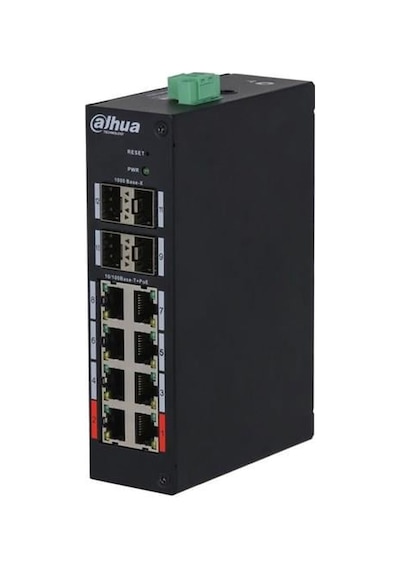 Dahua 8port Poe 120w Hs4412-8et-120 10/100 4x Sfp Yönetilebilir Endüstriyel Switch