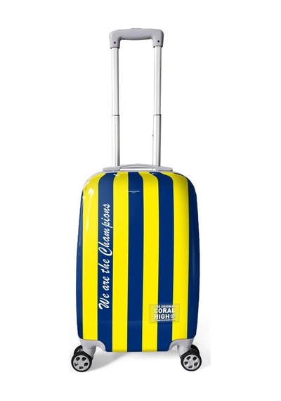 Coral High Sarı Lacivert Çubuklu Kabin Boy Valiz 50cm 16562 Çok Renkli