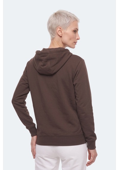 Slazenger Kıron I Kadın Kapüşonlu Kahve Sweatshırt