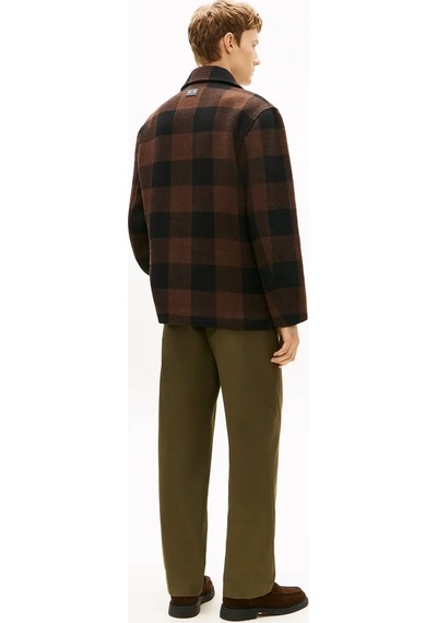Tommy Hilfiger Wool Dbl Face Check, 0m7 Kahverengi Erkek Ceket