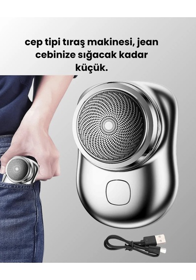 Islak-kuru Kullanımlı Suya Dayanıklı Mini Tıraş Cihazı 5 Dk Hızlı Şarj