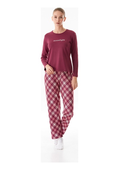 Fullamoda Moonlight Yazı Baskılı Bisiklet Yaka 2 Li Pijama Takımı 24mıcg631216550-mürdüm MÜRDÜM Fullamoda Moonlight Yazı Baskılı Bisiklet Yaka 2 Li Pijama Takımı 24mıcg631216550-mürdüm MÜRDÜM