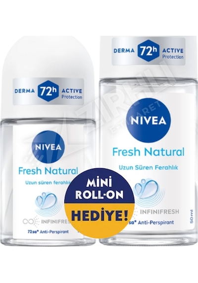 Nivea Fresh Kadın Roll-on 50 Ml + Roll-on 25 Ml Hediye