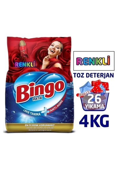 Bingo Matik 4 Kg 3 Lü Karma Paket Ultra Beyaz-renkli-renkli Beyaz