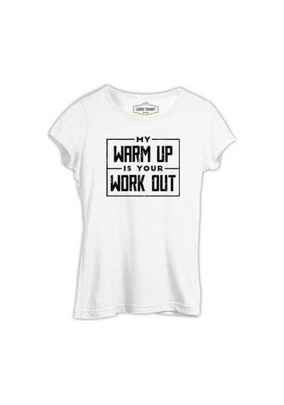 Bodybuilding Your Workout Beyaz Kadın Tshirt 001