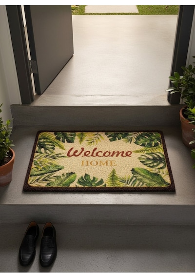 Hijyenik Kıvırcık Paspas 40x60 Cm - Islaklık Emici Kapı Önü Paspası Ekru