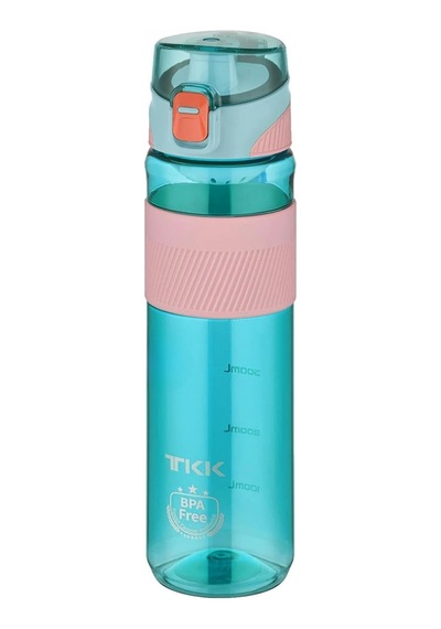 Tkk 700ml Pipetsiz Taşıma Askılı Süzgeçli Kilitlenebilir Kapak Su Matarası Turkuaz 0